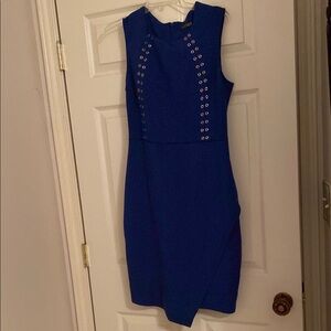 Elegant Blue Sleeveless Dress